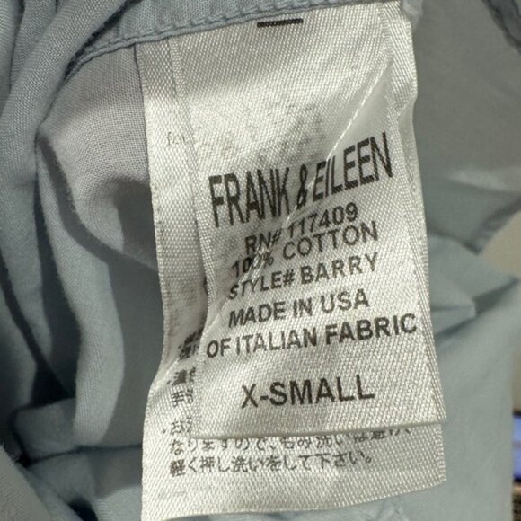 Frank & Eileen 100% Cotton Barry Button Down Light Blue Long Sleeve Top Size XS - Picture 13 of 13